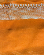 Khaddi Georgette Tangerine Orange  Sarees