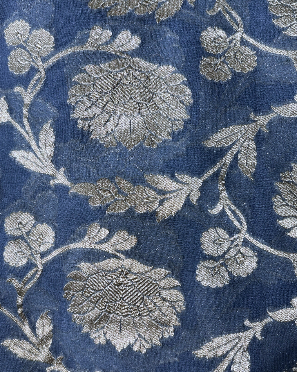 Khaddi Georgette Powder Blue Sarees