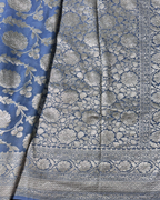 Khaddi Georgette Powder Blue Sarees