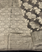 Khaddi Georgette Cream Beige Sarees