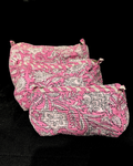 Pink Quilled Cotton Pouch