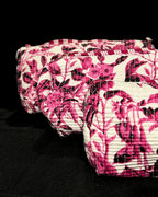 Rani Pink Quilled Cotton Pouch