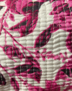Rani Pink Quilled Cotton Pouch