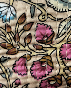Pale Yellow Ochre Quilled Cotton Pouch