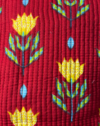 Red Quilled Tote Bag