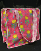 Pink Quilled Tote Bag