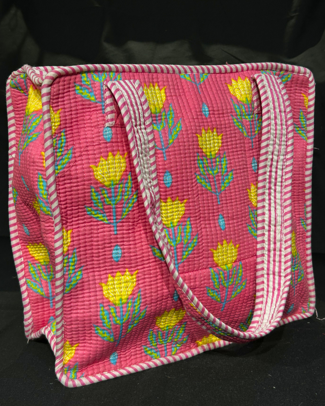 Pink Quilled Tote Bag