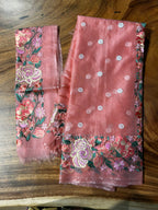 Orgenza Peach Pink Saree