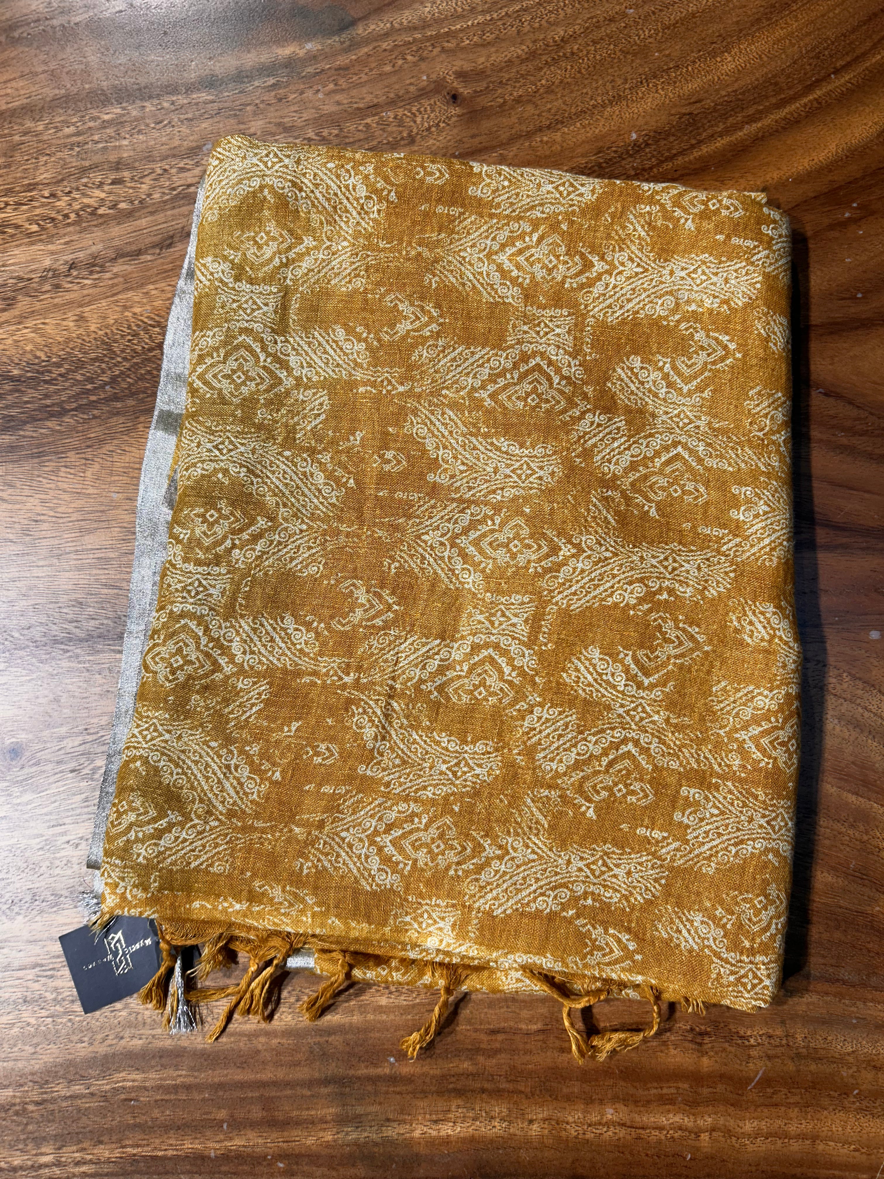 Pure Mustard Yellow Linen