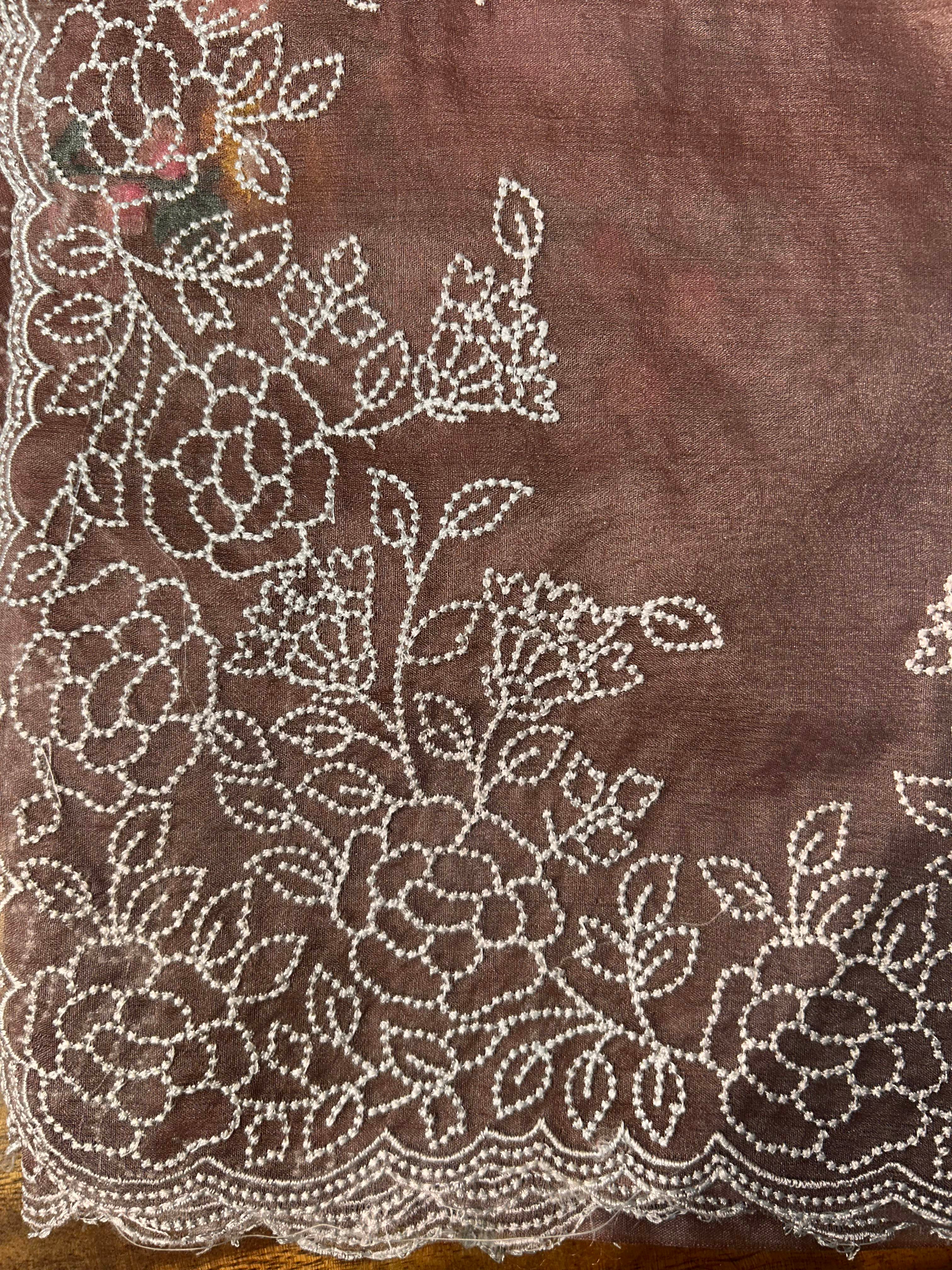 Orgenza Mocha Brown Saree