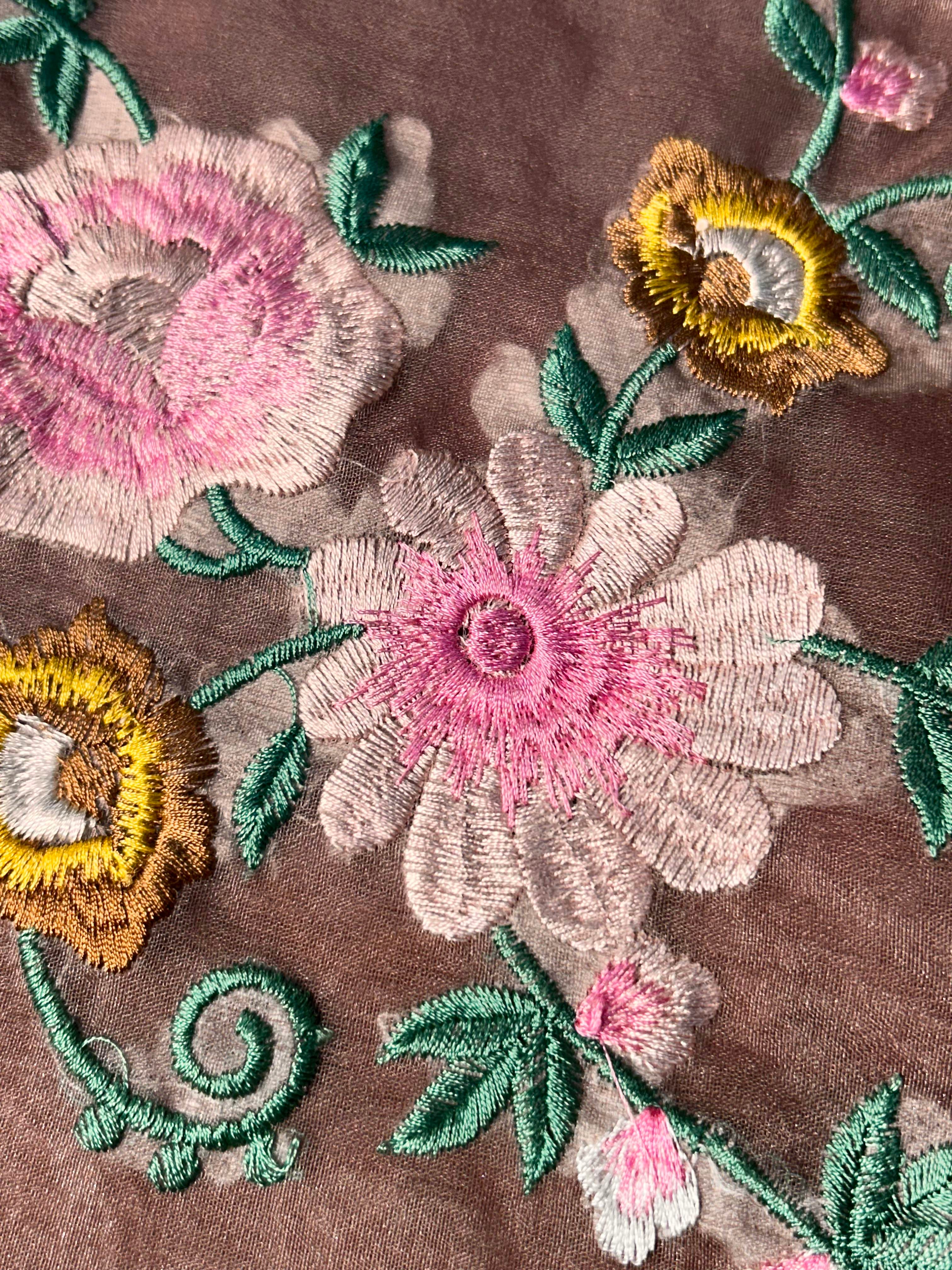 Orgenza Mocha Brown Saree