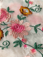 Orgenza Pearl White Saree