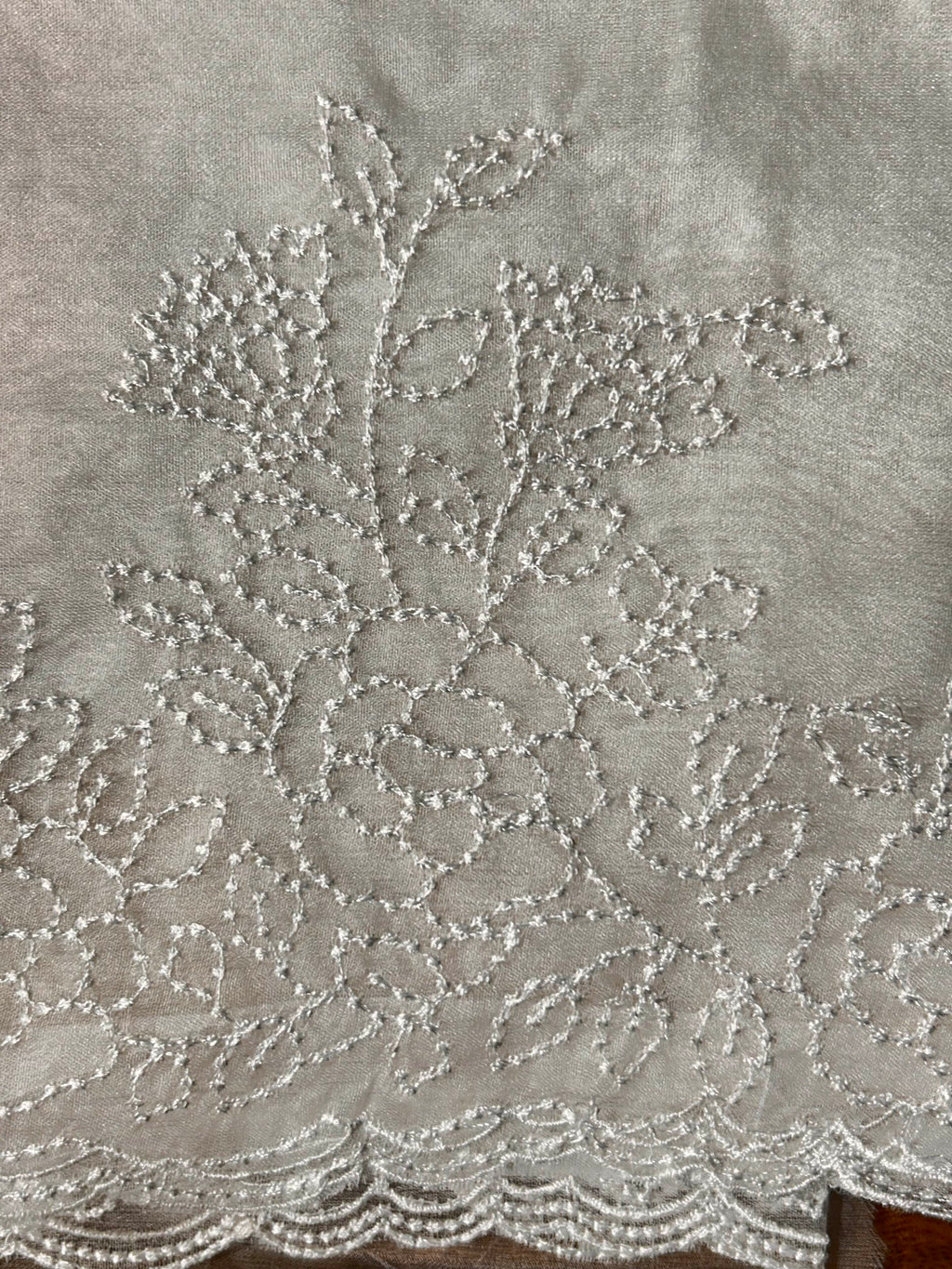 Orgenza Pearl White Saree