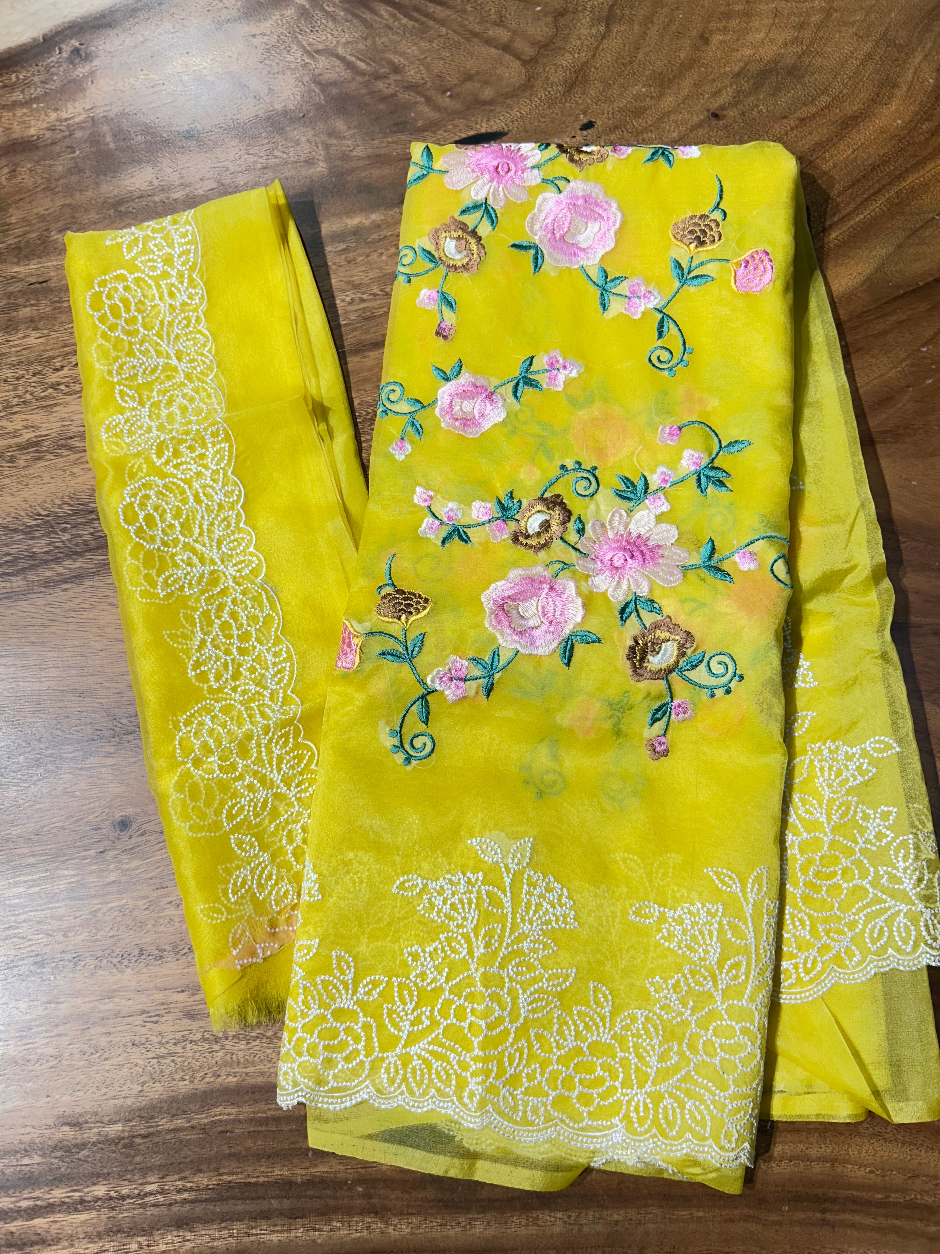 Orgenza Yellow Saree