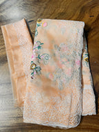 Orgenza Peach Saree