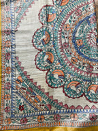 Pure Gicha Silk Mustard Yellow Saree