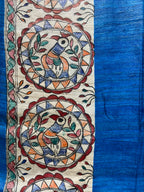 Pure Gicha Silk Royal Blue Saree