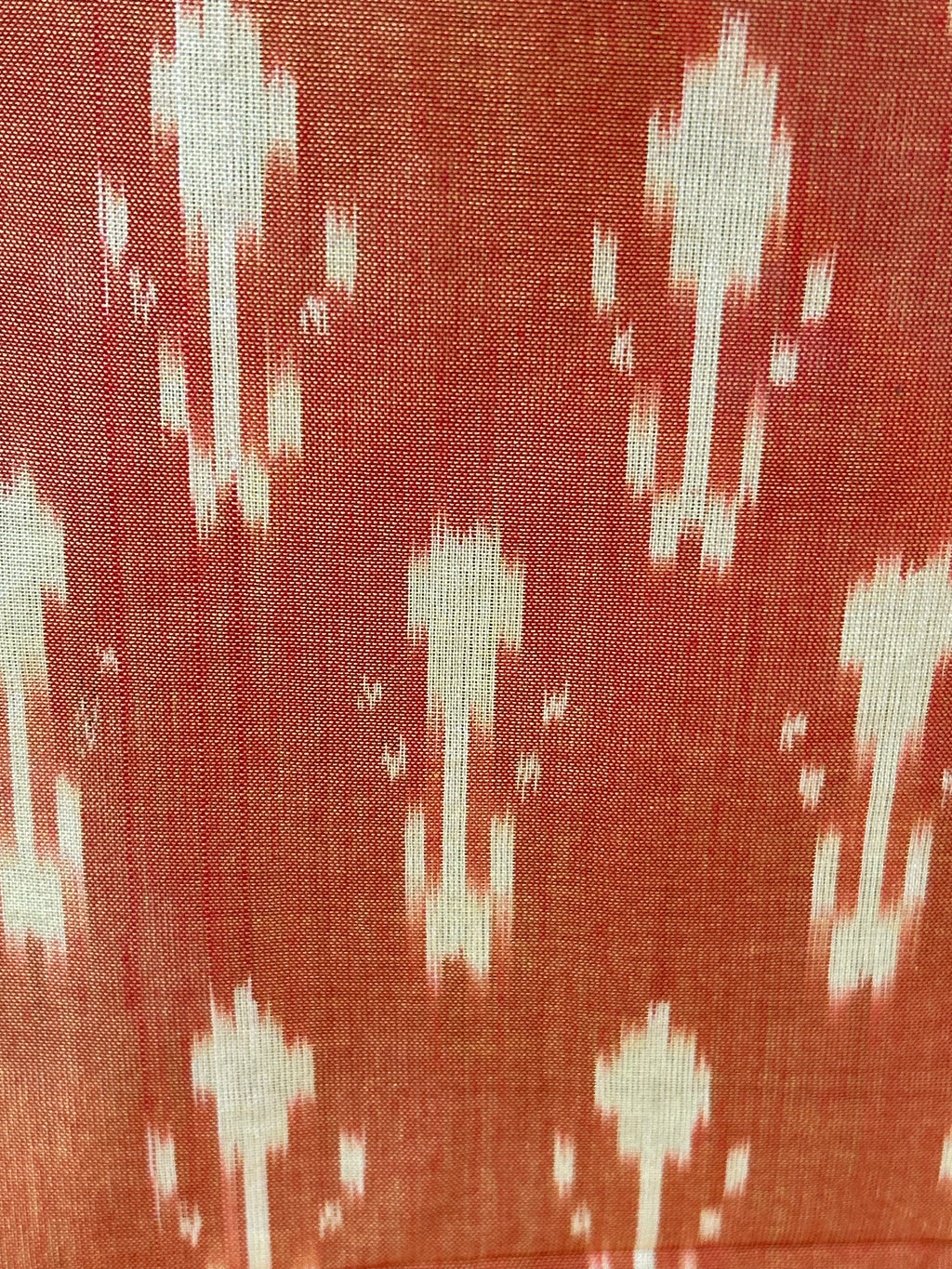 Sea Green & Orange Mercerised Pure Ikkat Cotton Silk