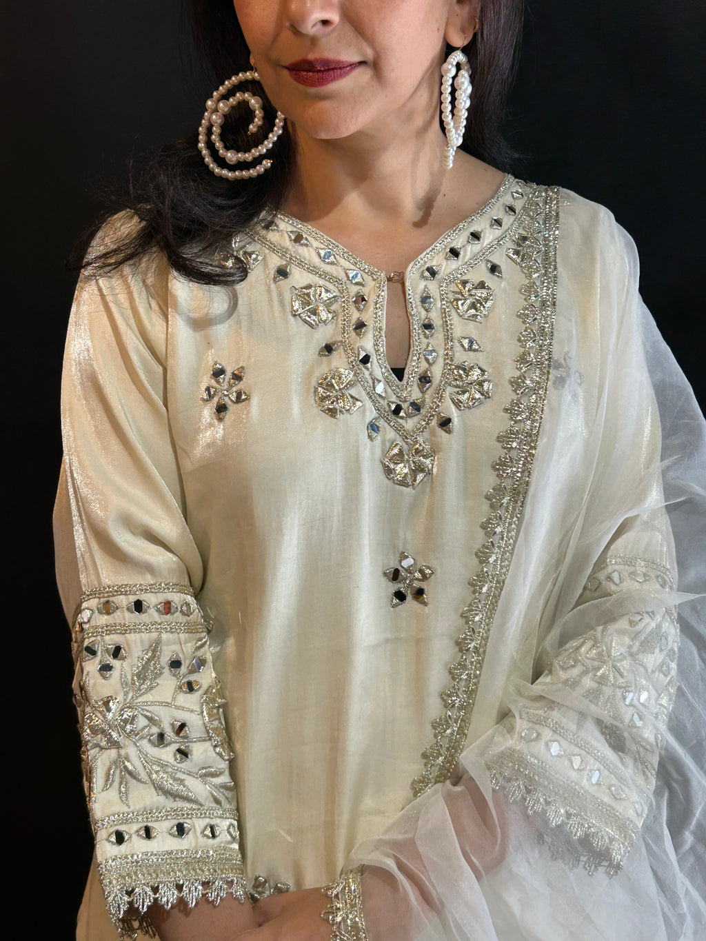 White Kurta Set