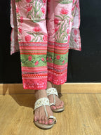Pink Floral Kurta Set