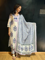Blue Cotton Kurta Set