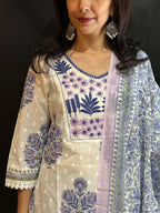 Blue Cotton Kurta Set