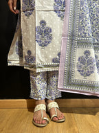 Blue Cotton Kurta Set