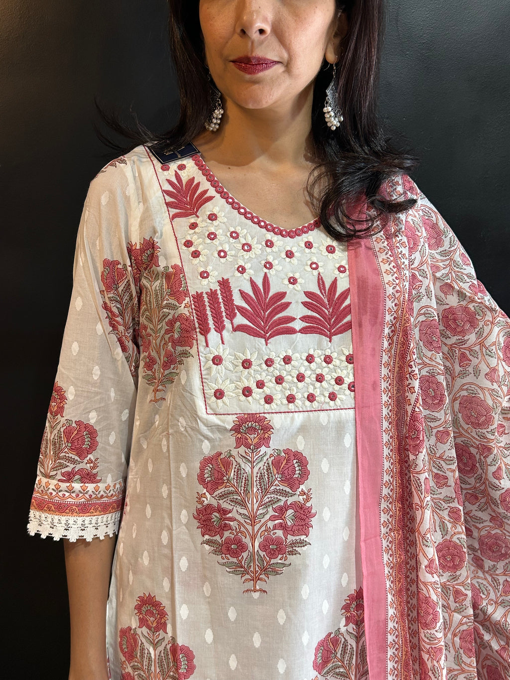 Pink Cotton Surta Set