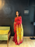 Tussar Silk Mustard Yellow Saree