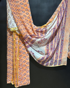 Pure Chiffon Peach Saree