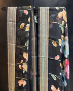 Floral Black Georgette Saree