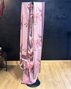 Floral Dusky Purple Georgette Saree