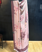 Floral Dusky Purple Georgette Saree