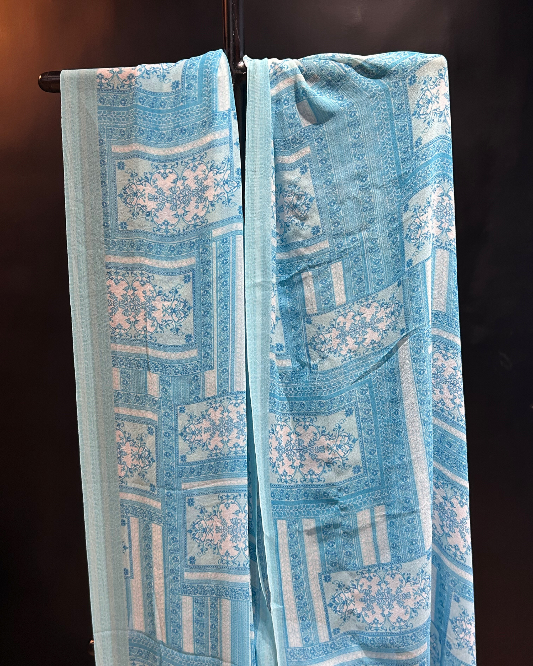 Blue Georgette Saree