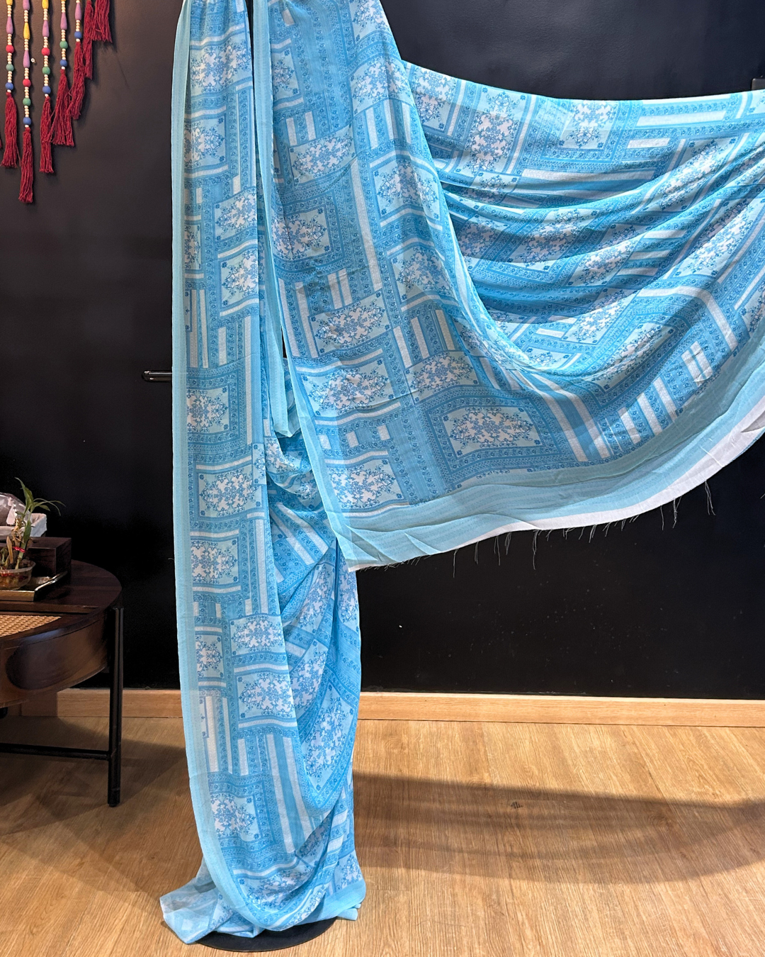 Blue Georgette Saree