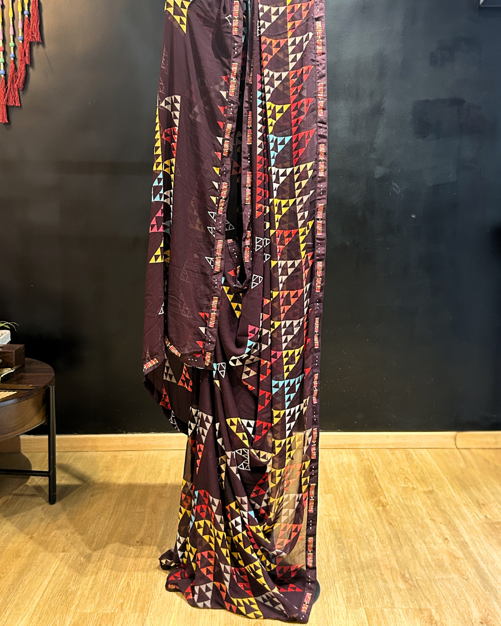 Grape Georgette Saree