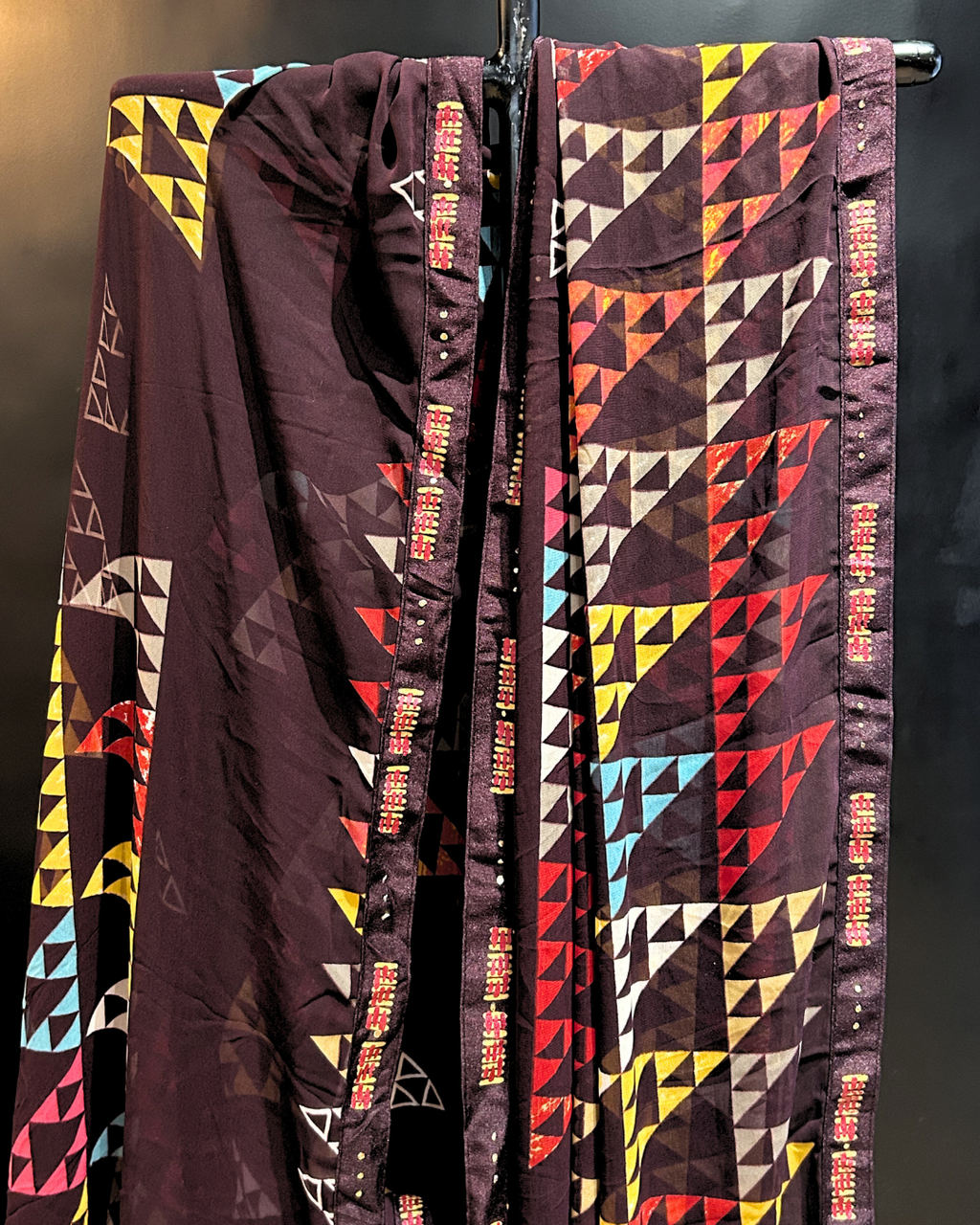 Grape Georgette Saree