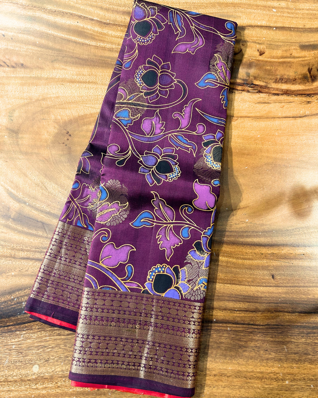 Dark Purple Kanjivaram Saree