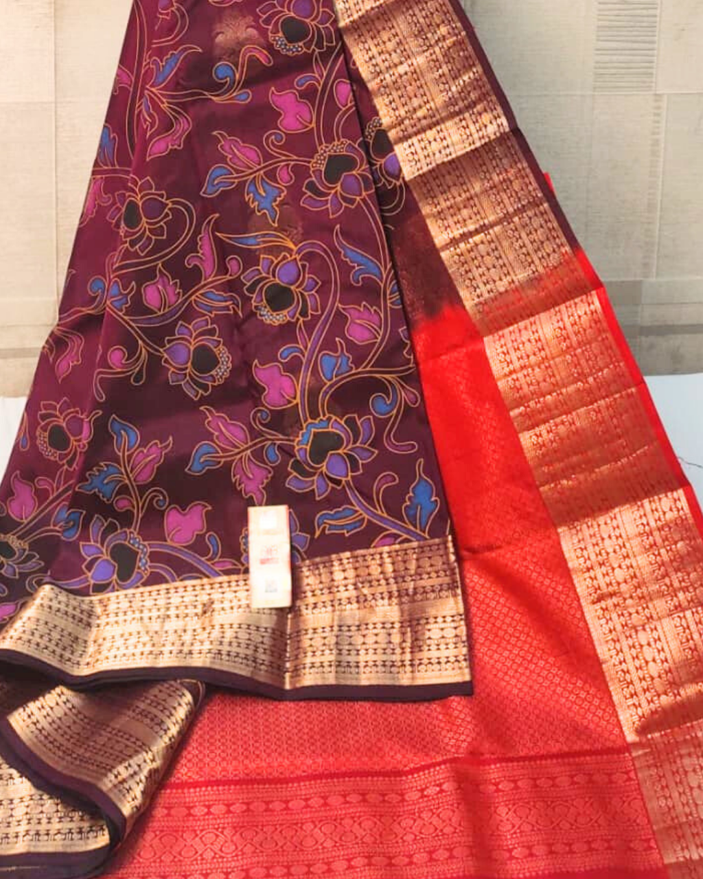 Dark Purple Kanjivaram Saree