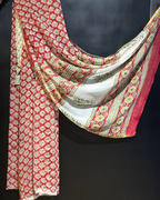 Pure Chiffon Cherry Red Saree