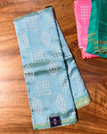Mangalgiri Silk Power Blue Saree