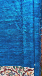 Pure Gicha Silk Royal Blue Saree