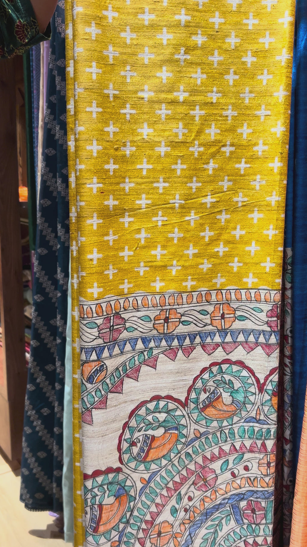 Pure Gicha Silk Mustard Yellow Saree