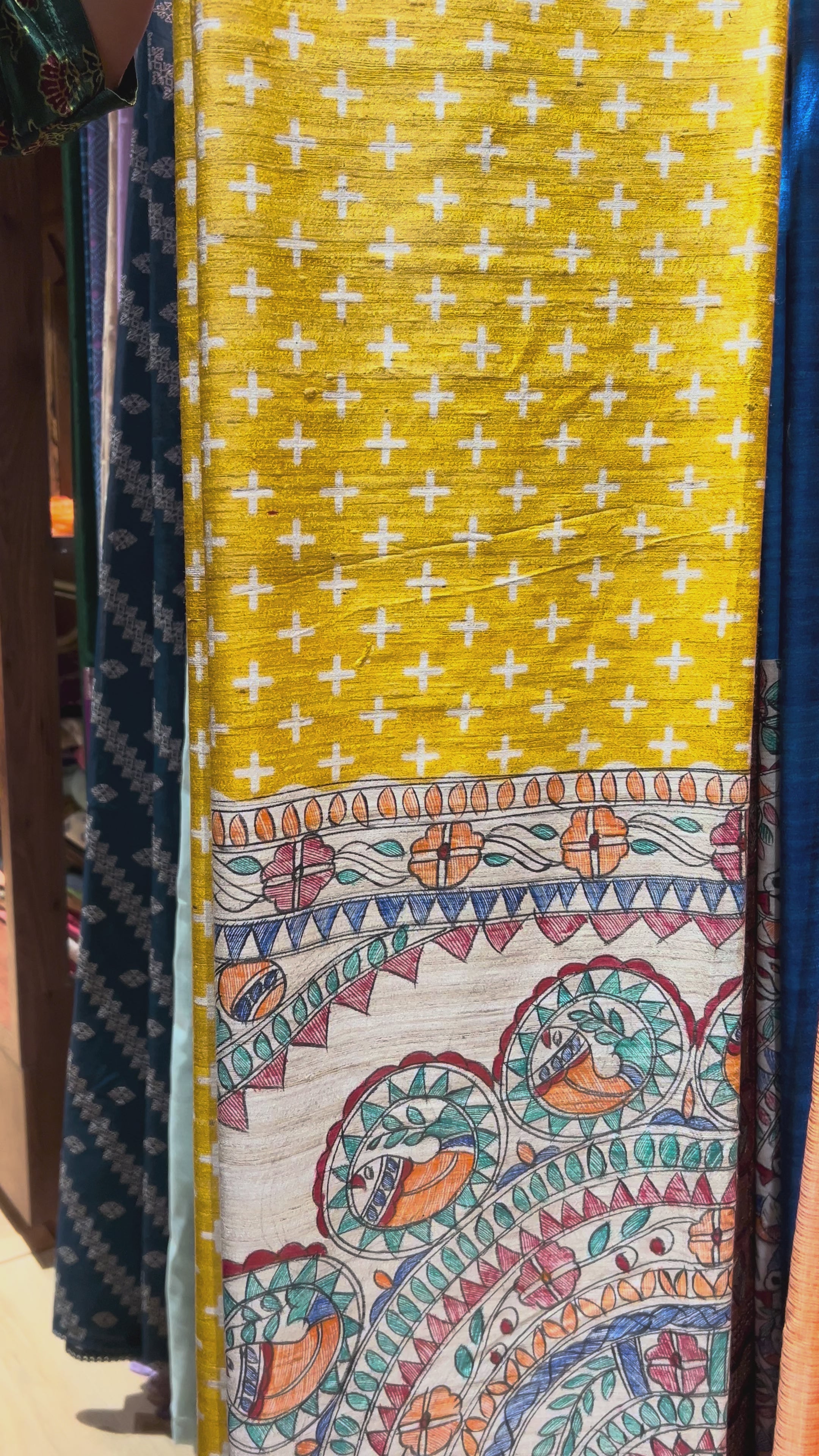 Pure Gicha Silk Mustard Yellow Saree