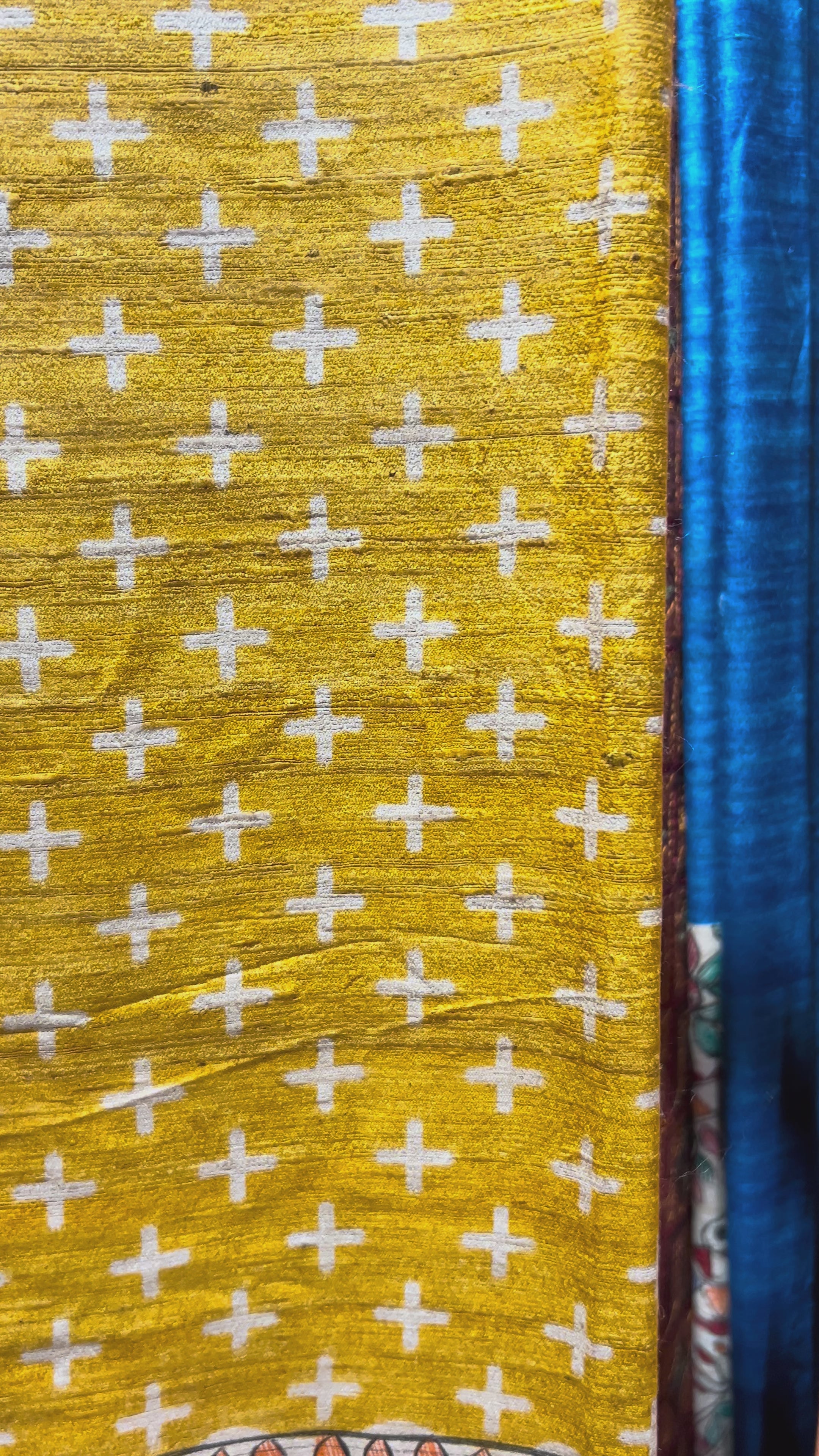 Pure Gicha Silk Mustard Yellow Saree